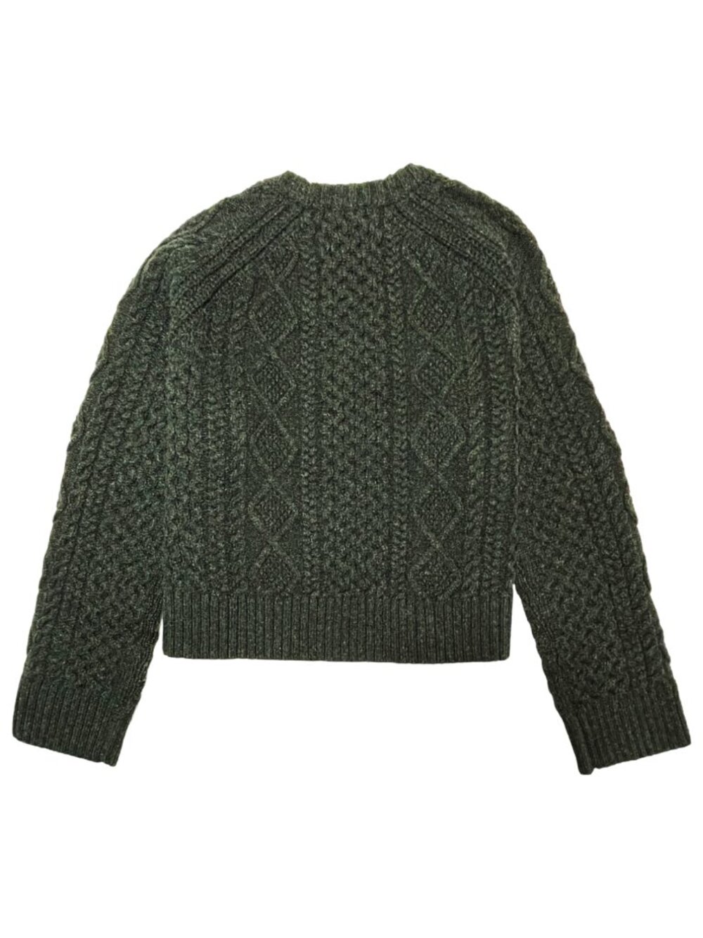 Pendleton Fisherman Wool Cable Knit Sweater Dark Fir Green XL NWT - Picture 4 of 9